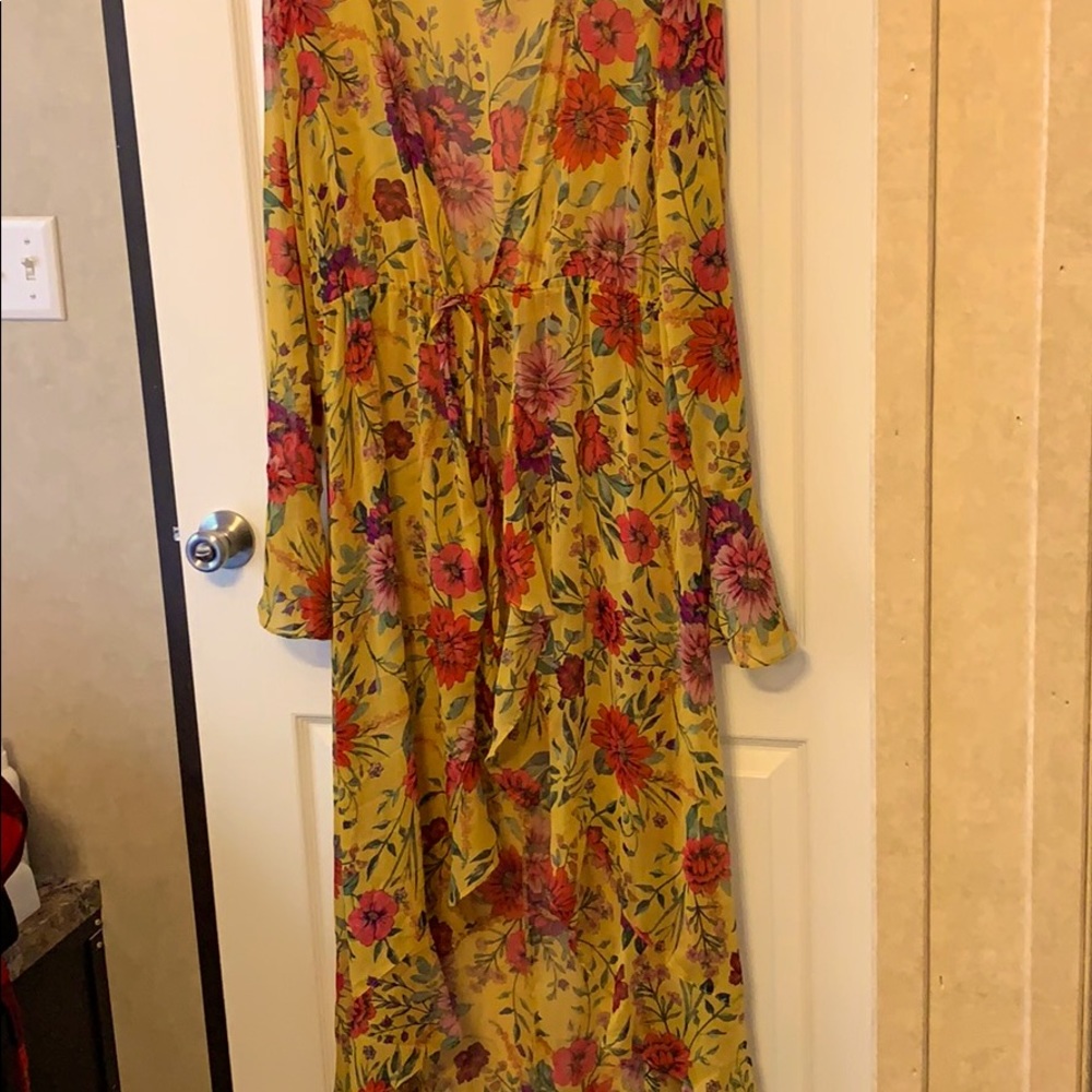 Long sheer jacket over top or dress